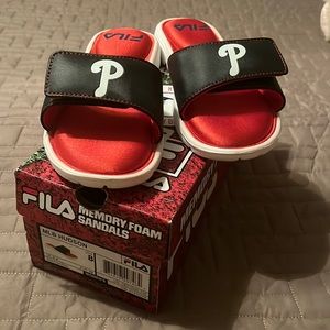 Fila Memory Foam Sandals Philadelphia Phillies